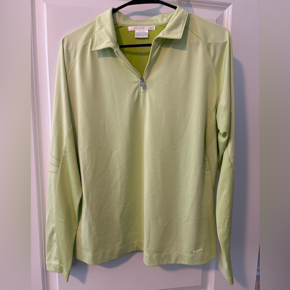 Nike Golf Pale Green Quarter Zip Top